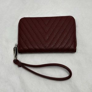 Maroon Quilted Wristlet/Clutch - BP